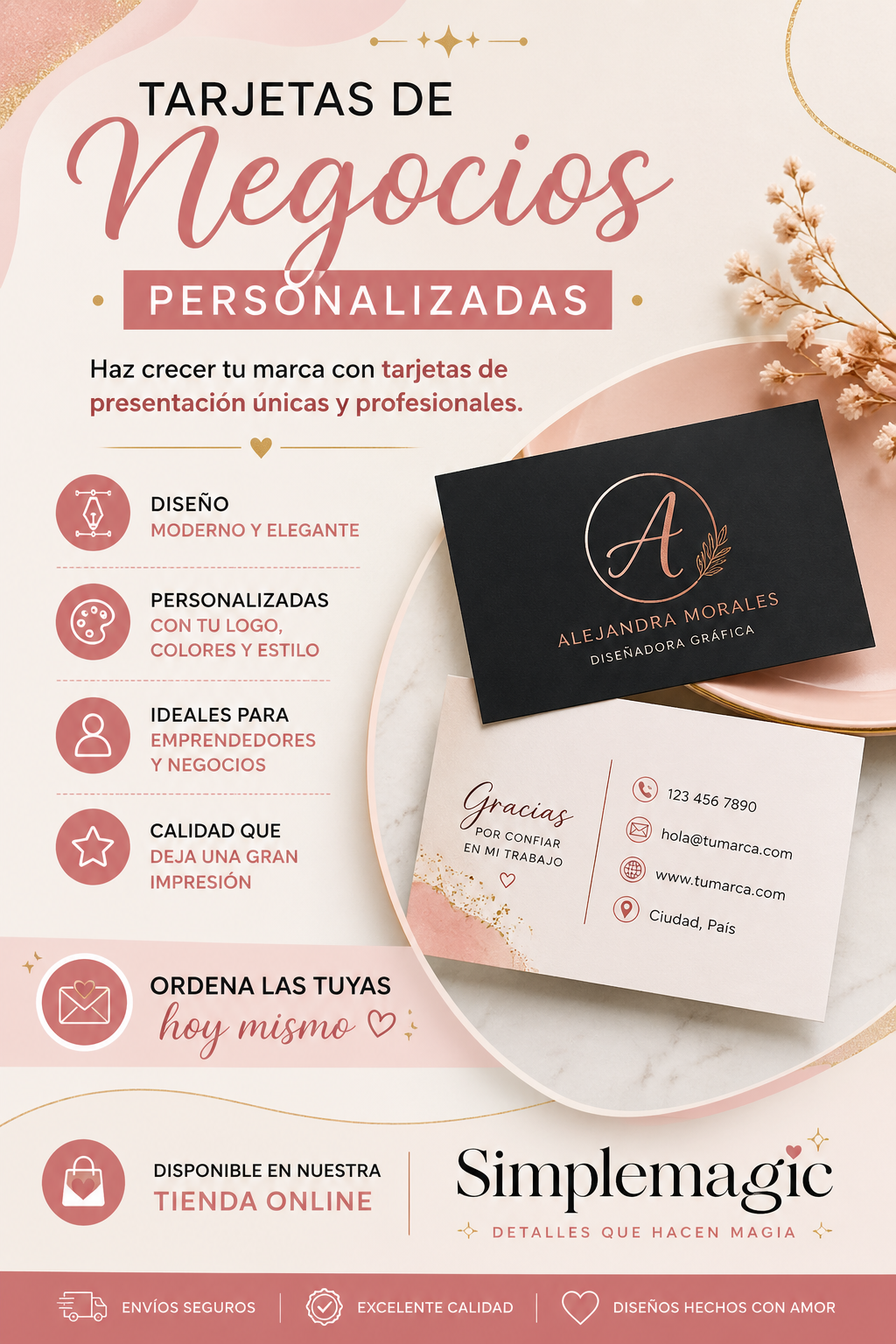 Tarjeta para negocio personalizada