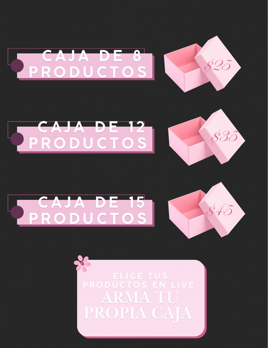 Arma tu caja de productos (live)